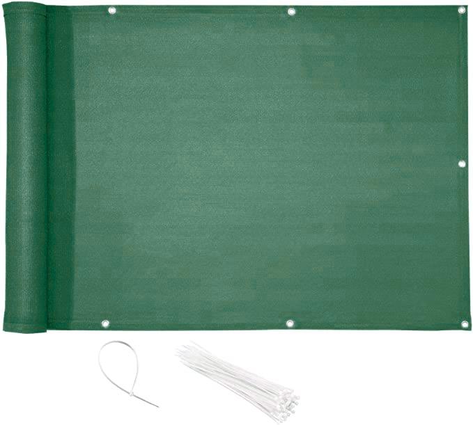 Balcony terrace cover 95% balcony mat meshed 1x5m green