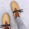 Mode Fischer-Schuhe Weben Schnalle Flache Schuhe Retro Espadrilles Gladiatorenschuhe Atmungsaktive Mary Jane Causal Damen Slipper