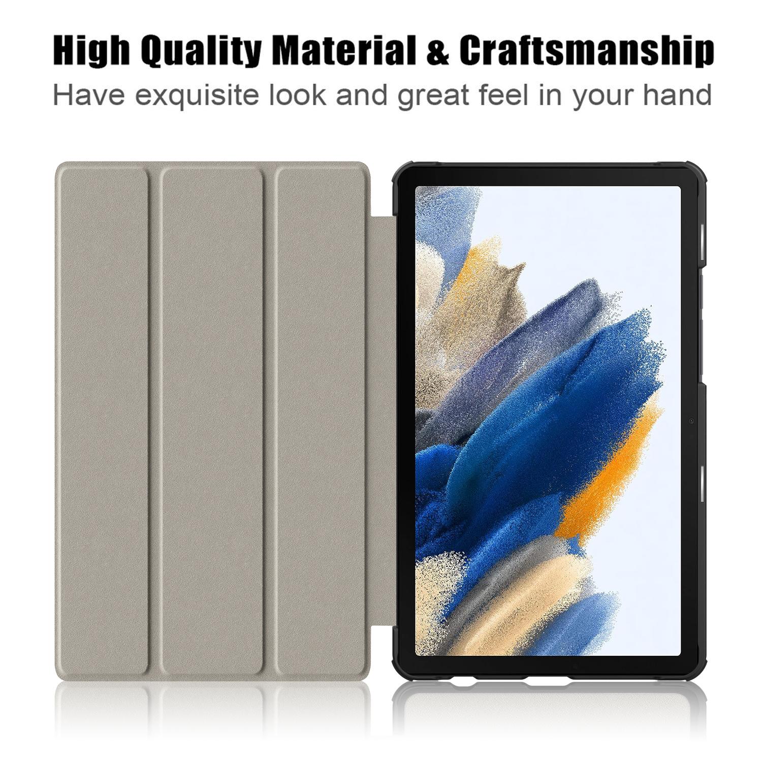 

For Samsung Galaxy Tab A9 X115 PU Leather Tablet Case Tri-Fold Stand Cover Black