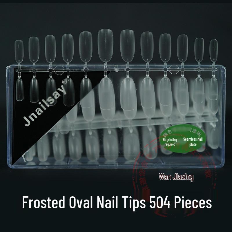 Boxed Nail Art Stickers: 500 Half & Full Cover Transparent Matte French Style Dual-Use Nail Tips
