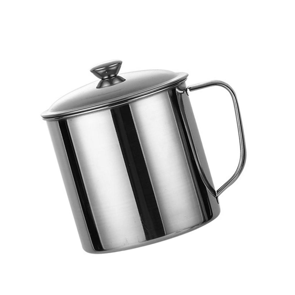 Stainless Steel Travel Cup with Handle Leak Proof Lid Heat Retention Technology Drinking Mug For Work Hiking