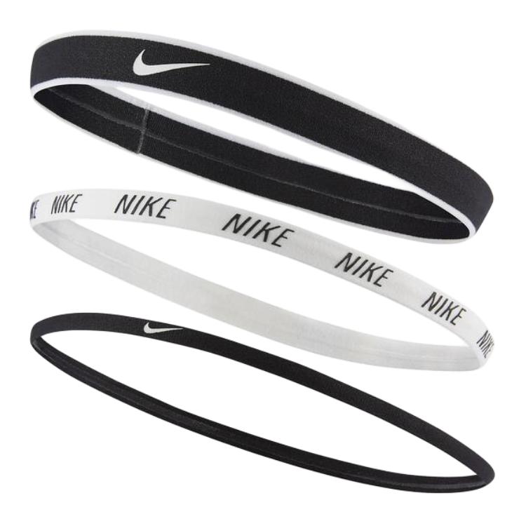 Nike Three Piece Set Nylon, Silicone, Polyurethane Hair Bands Unisex Black White N0002548930OS-930