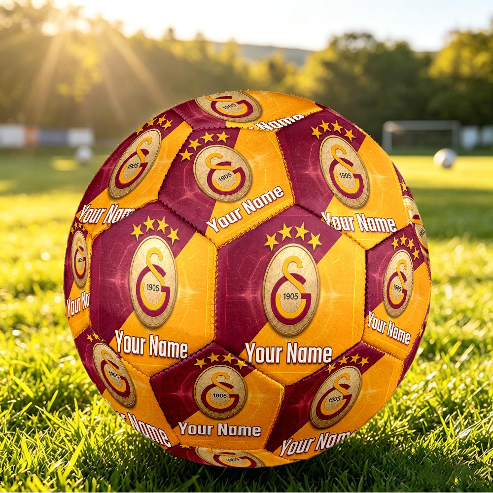 Personalized Size 5 Football Galatasaray FC Pattern Outdoor Game Sports Ball Gift