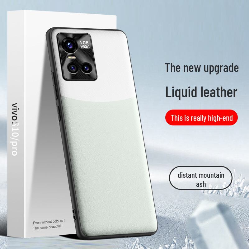 Anti-fall, Anti-fouling Liquid Leather Phone Case for Vivo S10, One-piece Protective Cover Available.