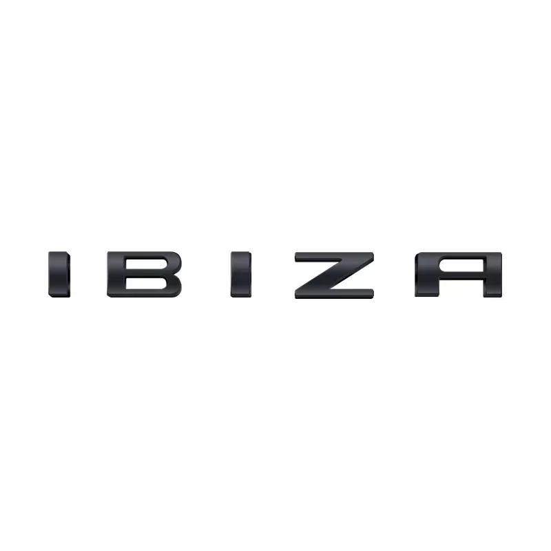 1pcs 3D IBIZA Leon logo Letter Emblem Metal Car Badge Decoration Rear Trunk Sticker Accessories Decoration