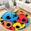 1pc Skulls Carpet, Round Non Slip Durable Large Size Office Carpet, Suitable for Office