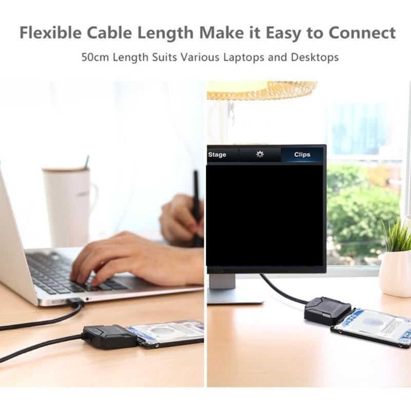 22Pin to USB Cable USB 3.0 to 2.5/3.5inch 22Pin Hard Drive Adapter External 22Pin USB Converters for SSDs/HDD Data Transf