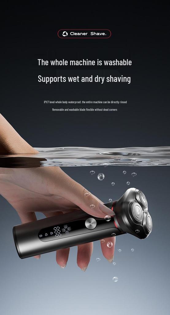 2025 Portable Rechargeable Men's Three-Head Electric Shaver - Wet & Dry, Body Washable