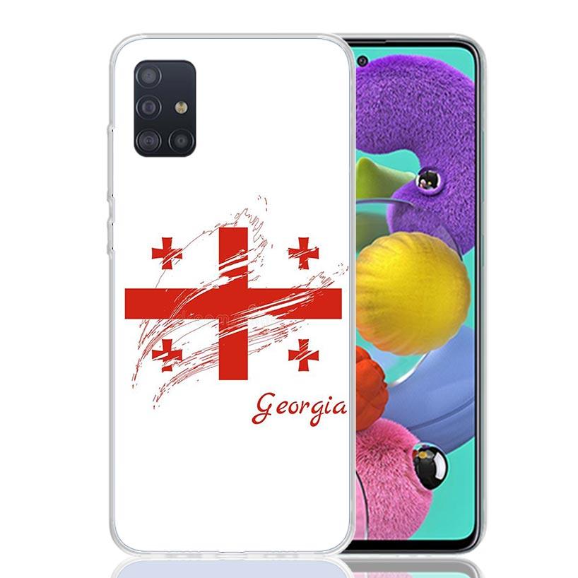 Georgia Flag Phone Case For Samsung Galaxy A52 A32 A22 A12 A02S A50S A30S A51 A31 AA71 Note 20 Ultra 10 S10 Plus Galaxy A52 A42