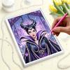 Handmade Maleficent Series Pearl Effect Frameless Art | Dark Castle & Curved Horn Cool Atmospheric Wall Art for Modern Living Room Home Decor