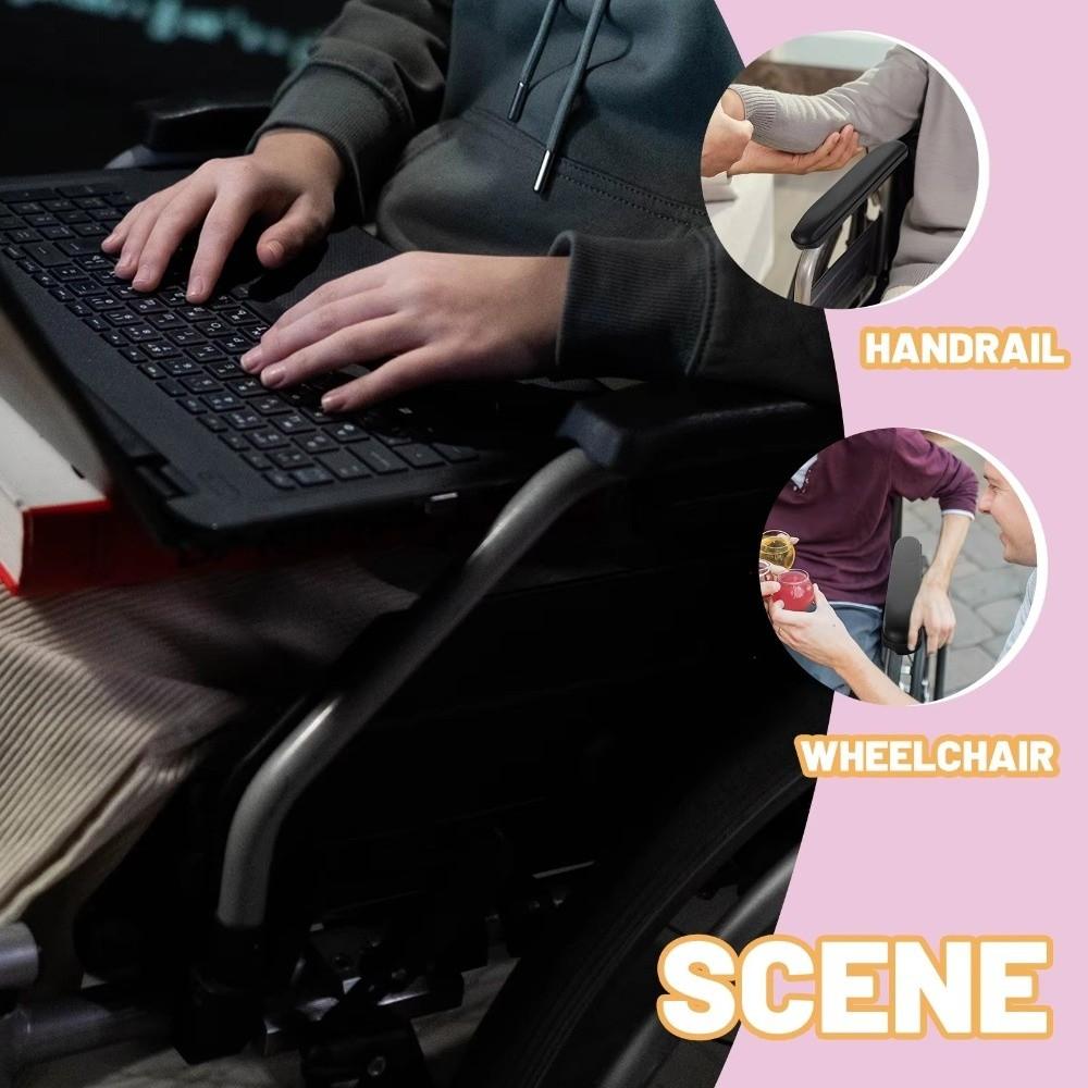 2PCS Comfortable Wheelchair Armrest Pad Sponge Wheelchair Accessories  Arm Rest Support