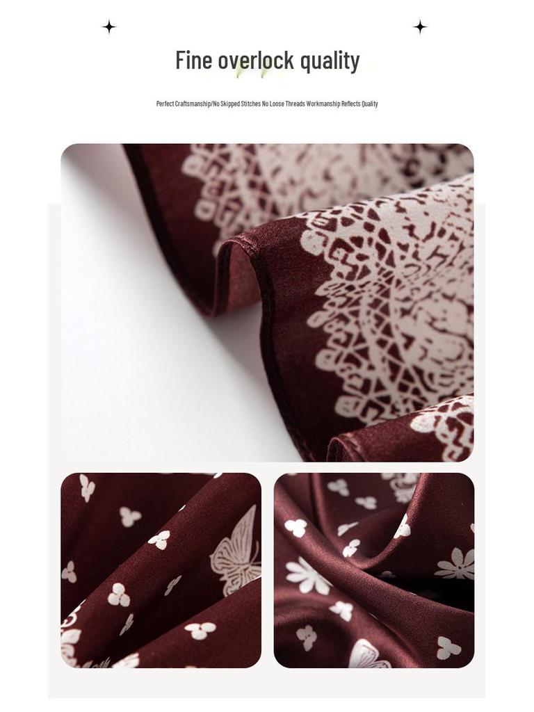 2025 Women's High-End Mulberry Silk Retro Neck Scarf - Elegant, Luxurious Gift or Self-Use