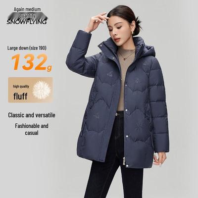 Xuezhongfei Women's Mid-Length Winter Down Coat