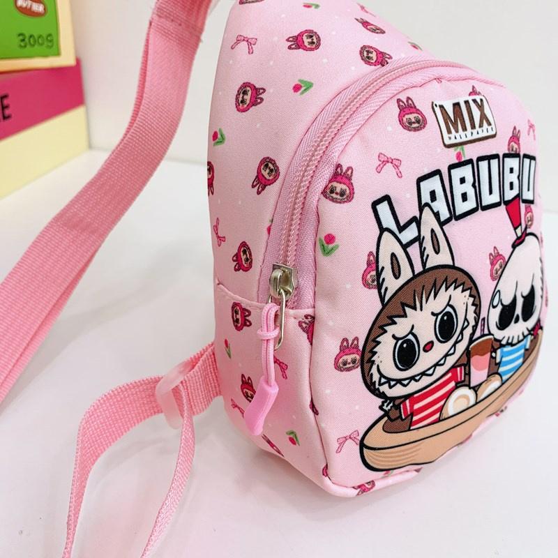 Cartoon Cute Labubu Children'S Bag Chest Bag Trend  Waist Bag Coin Purse Storage Pouch Shoulder Crossbody Bags Kids Gifts