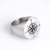  Punk Compass World Map Men Rings Stainless Steel Pirate Sailor Amulet Ring Hip Hop Vintage Party Jewelry Creativity Gift