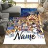 Soccer Fun Blue Heeler Customized Name Floor Mat Design for Bedrooms Playrooms Outdoor Dormitory Anti-slip Rug Anime Office Decor