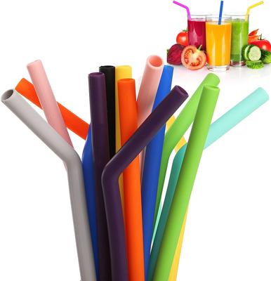 18 pezzi cannucce in silicone cannucce riutilizzabili set con 5 pezzi spazzole per la pulizia cannucce ecologiche per bambini latte caffè festa bar