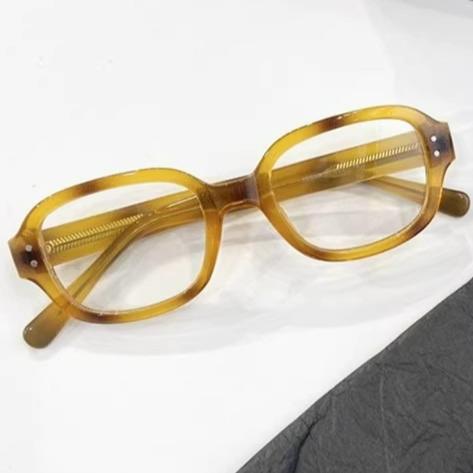 

Vintage Square Frame Eyeglass Y2K Red Black Blue Light Blocking Glasses Eyewears Computer Reading Eyeglasses Decorative Goggles жёлтый