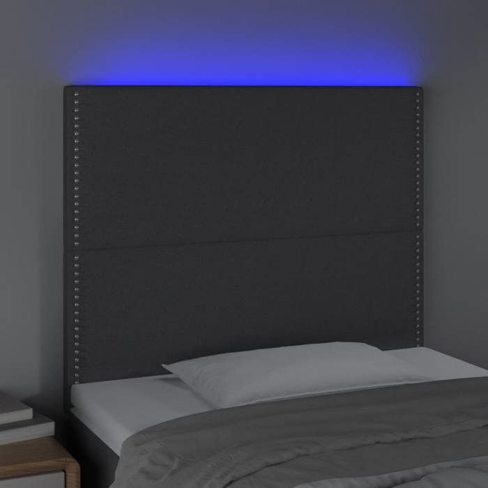 VidaXL LED Headboard Bedroom Furniture Single Bed Accessory Headboard Bed Frame Interior Dark Grey 3122275