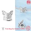 Bead Charms Butterflies Charm Bead Charms Stopper Clasp Locating Buckle Copper Bead Charms Compatible With Bracelets Birthday Graduation Jewellery Gif