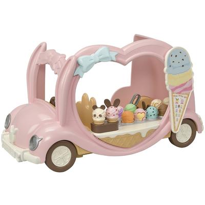 Sylvanian Families Eğlence Parkı Omiseya [Mutlu Dondurma Arabası] Mi-89 ST İşareti Sertifikası 3 yaş ve üzeri Oyuncak Bebek Evi Sylvanian Families EPOC