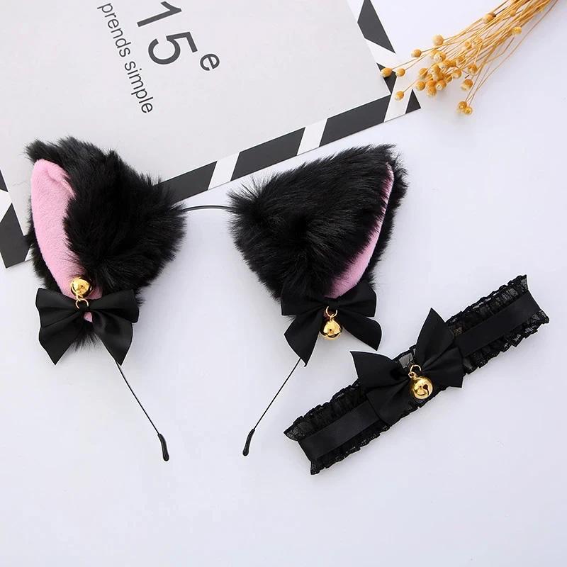 1Pc Headband Sexy Cat Ear Fun Set Cute Bell Collar