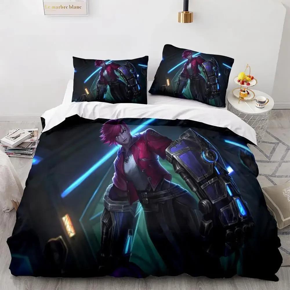 Anime Good Game Jinx Bedding Set Single Twin Full Queen King Size Bed Set Adult Kid Bedroom Duvet Cover Sets Ropa De Cama Kawaii