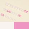 30 Pcs Glossy Full Cover False Nail Short Square Press On Nail Pink Flowers Stick on Nail Solid Color Acrylic Nail