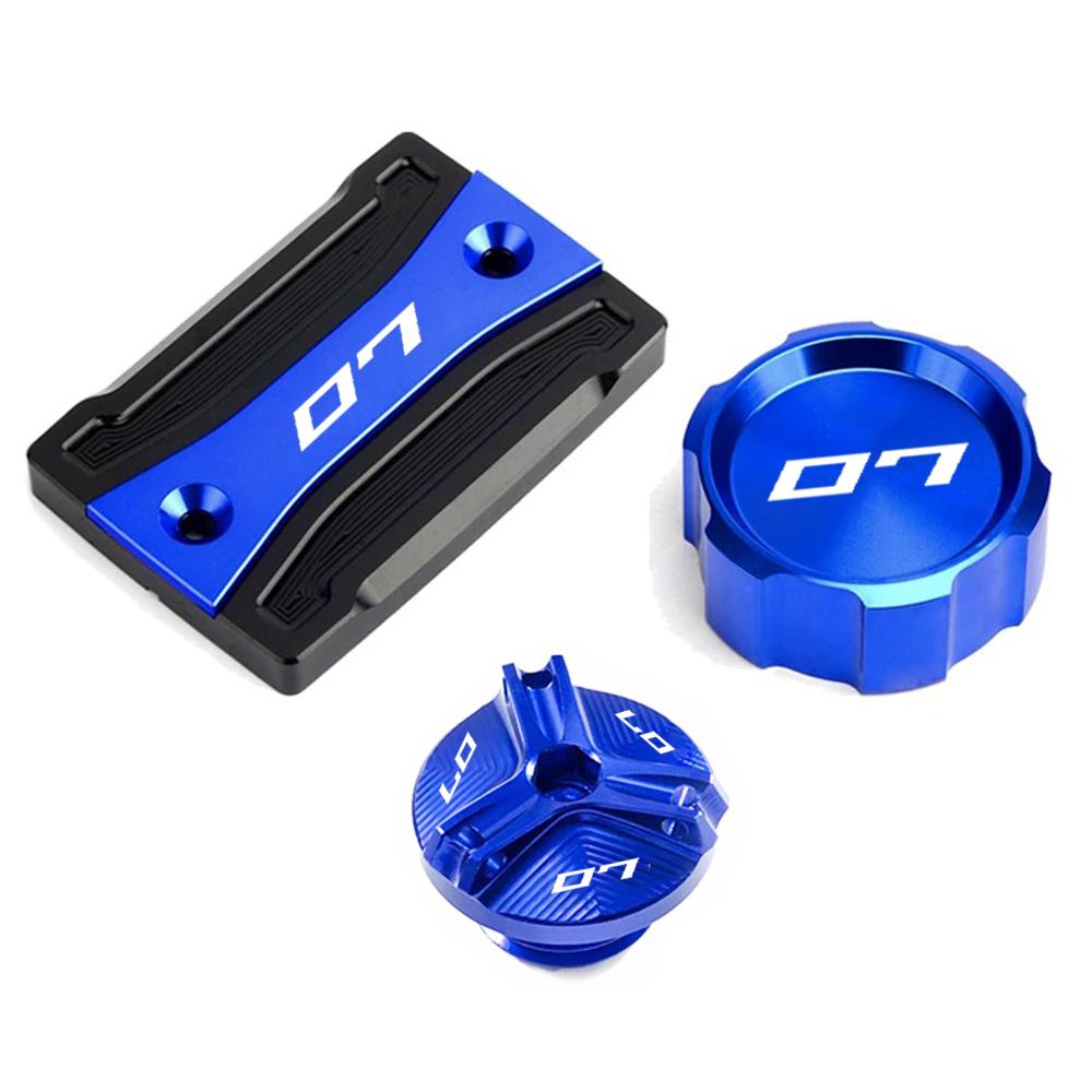 For Yamaha MT07 MT 07 FZ07 2014-2024 2021 2022 2023 Motorcycle Accessories Front Rear Brake Fluid Reservoir Cover Engine Oil Cap