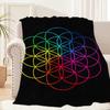 Coperta Peluche Moon Music di Coldplay Tappeto Morbido per Sonnellino Divano Soggiorno Caldo Ufficio Camera da Letto Compleanno Casa Viaggio Regali per Bambini