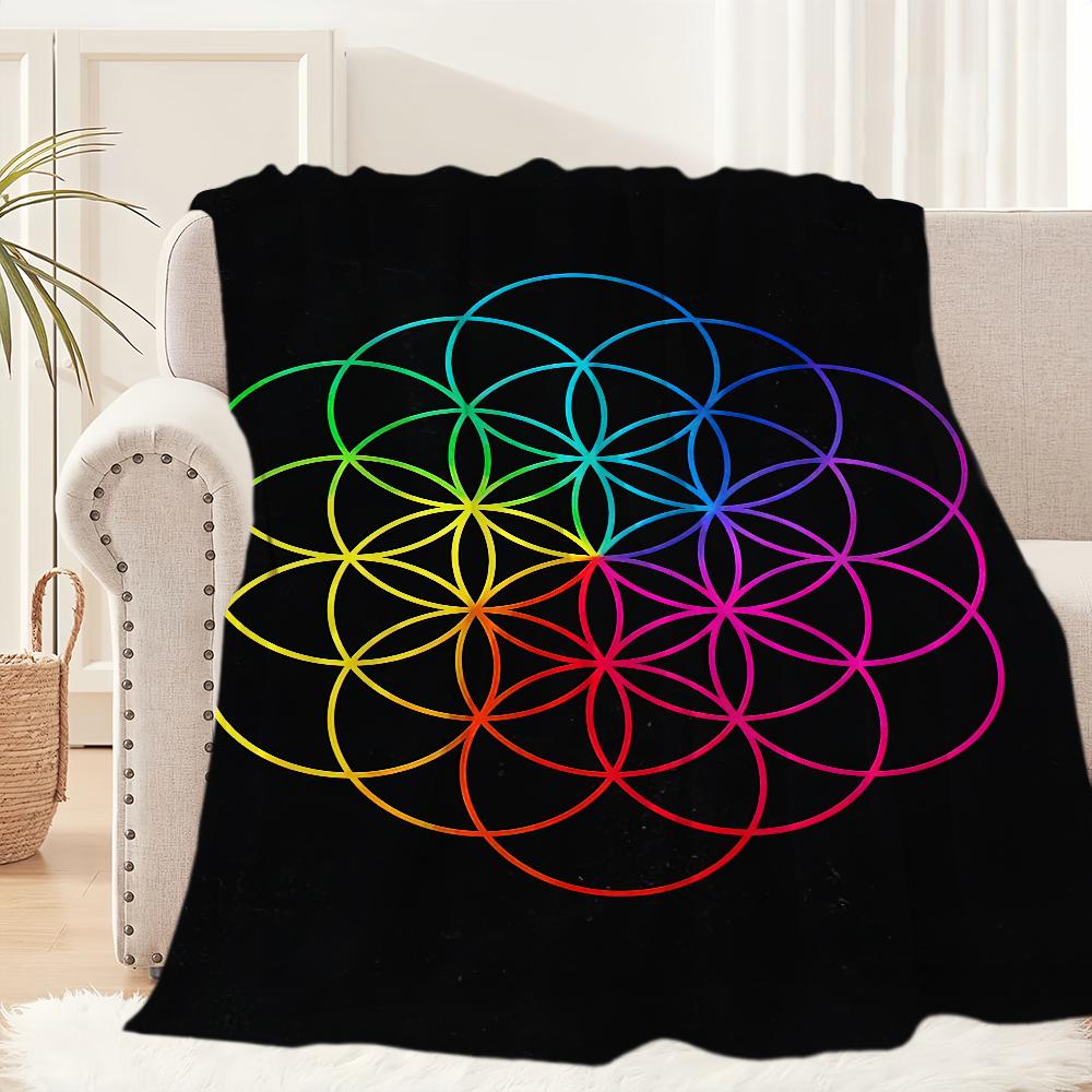 Coperta Peluche Moon Music di Coldplay Tappeto Morbido per Sonnellino Divano Soggiorno Caldo Ufficio Camera da Letto Compleanno Casa Viaggio Regali per Bambini