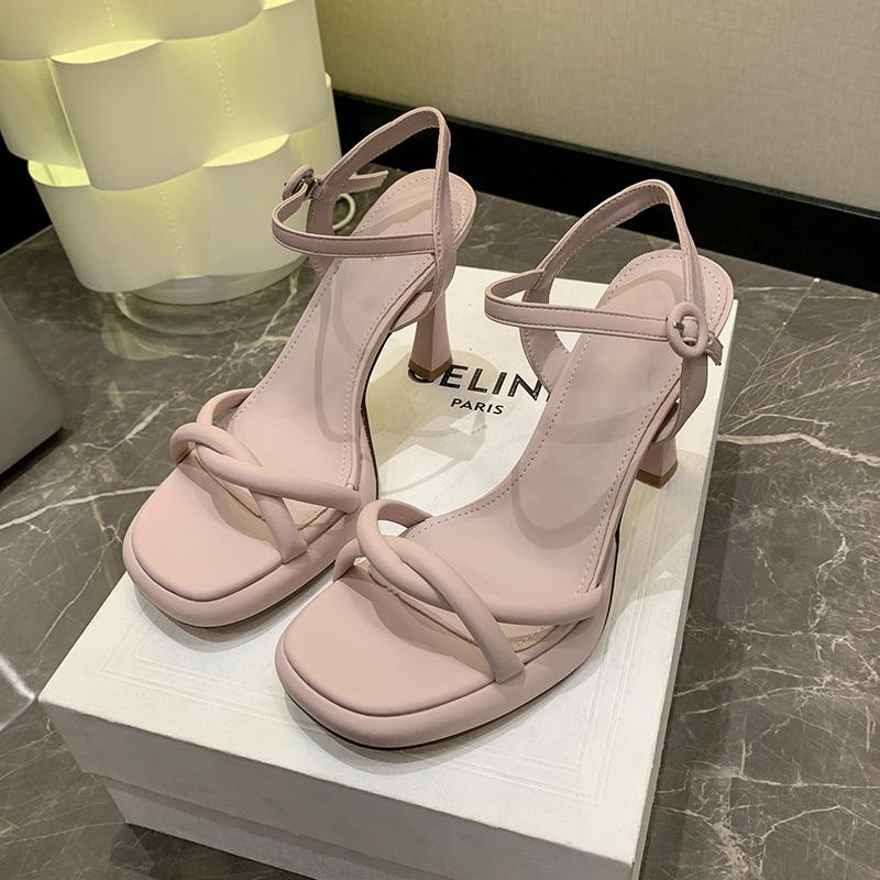Luxury 2025 Designer Summer Women Sandals Fashion Elegant Open Toe Shoes Ladies Outdoor Party Dress High Heel Sandalias