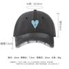 Soft Top Baseball Cap Female Cartoon Love Washed Hole Shading Cap Trendy Sweet Cool Wide Brim Cap