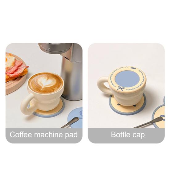 6Pcs Coaster Macaron Cartoon Design Heat Resistant Anti-Slip Coasters Cups Bowls Plates Mat Home Office Coffee Shop Decor