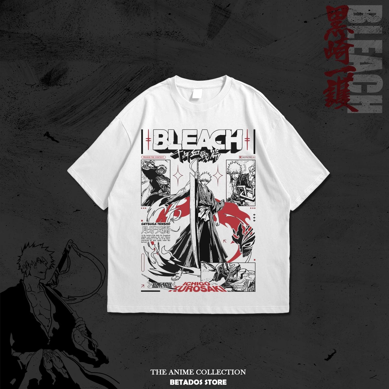 

Y2k Casual Cotton Loose Soft Harajuku High Quality Street T-shirts BLEACH Print T-shirt Men Women Oversized Female Male Clothing 4XL