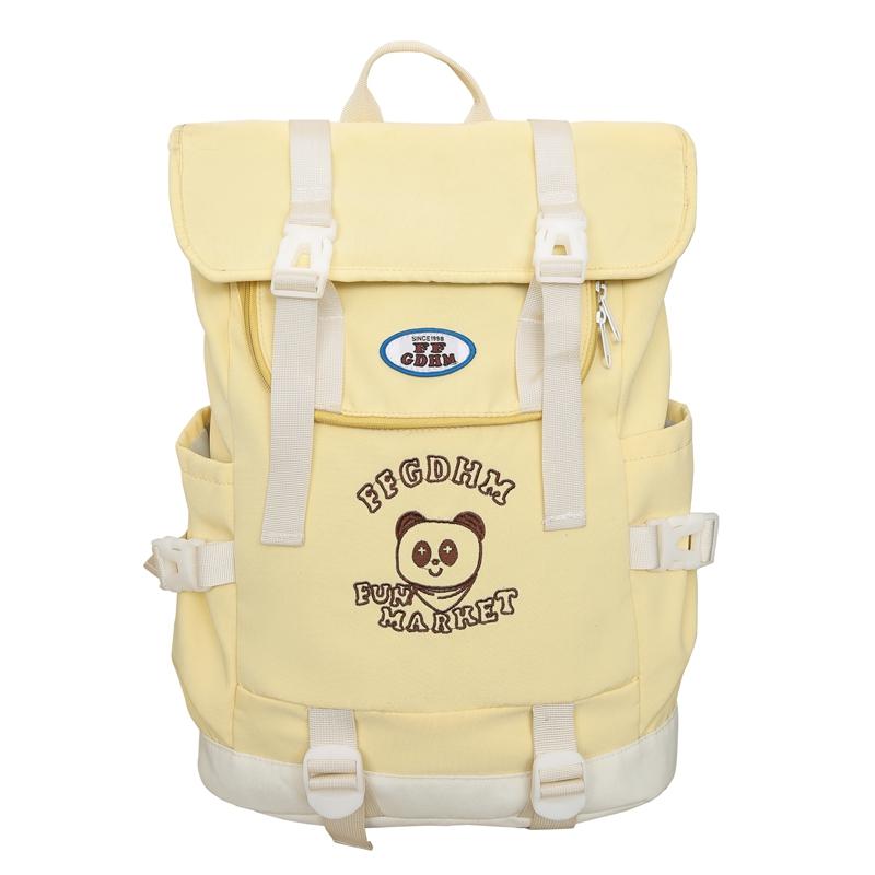 Color Block Backpack Student Schoolbag Women's Large Capacity Backpack