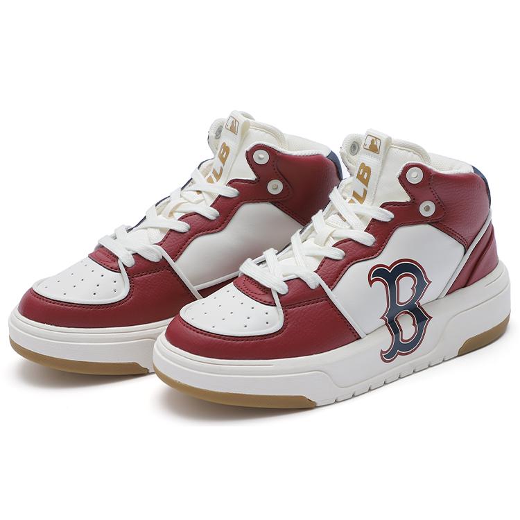 New MLB Chunky Liner High High Top Skateboard Shoes Unisex Red 3ASXCB12N-43WIS