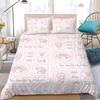 M-MelodyS Anime Cute Duvet Cover Set Home Style Bedding Soft Laundry Cotton Bed 3 Piece Set Student Dormitory Gift