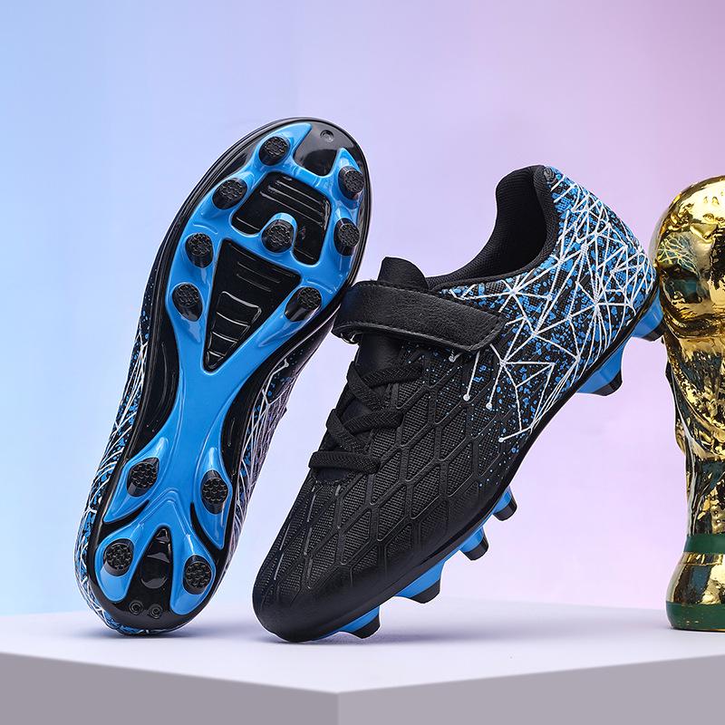 Kids' Studded Soccer Shoes for Boys and Girls, Youth Outdoor Lawn Football Shoes