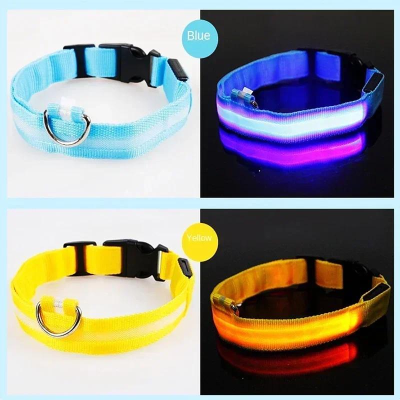 Adjustable Flashing Rechargea Luminous Collar Night Anti-Lost Dog Light HarnessFor Small Dog Pet Products LED Glowing Dog Collar