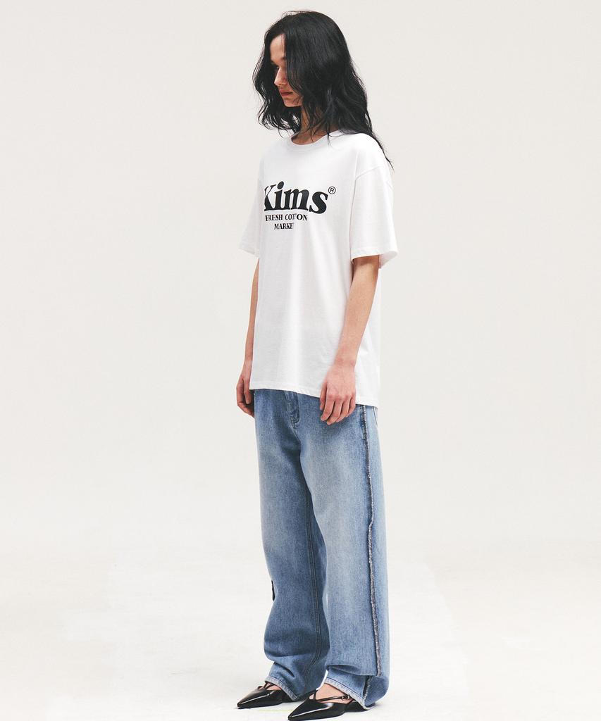 Kimseupeulesikoteunmakes (Unisex) Kims Bam Logo Tee White(Black)
