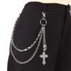 Hip Hop Schädel Kreuz Anhänger Gürtelkette Für Männer Frauen Street Style Accessoires