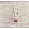 C070 New Jewelry Creative Red Rose Pendant Necklace Gift for Girlfriend on Valentine's Day