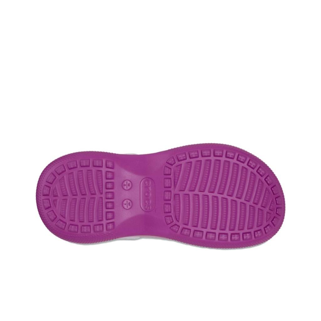 Crocs Clogs Round Toe Thick Sole Hole Shoes Women Clogs White Purple 211355-5BV