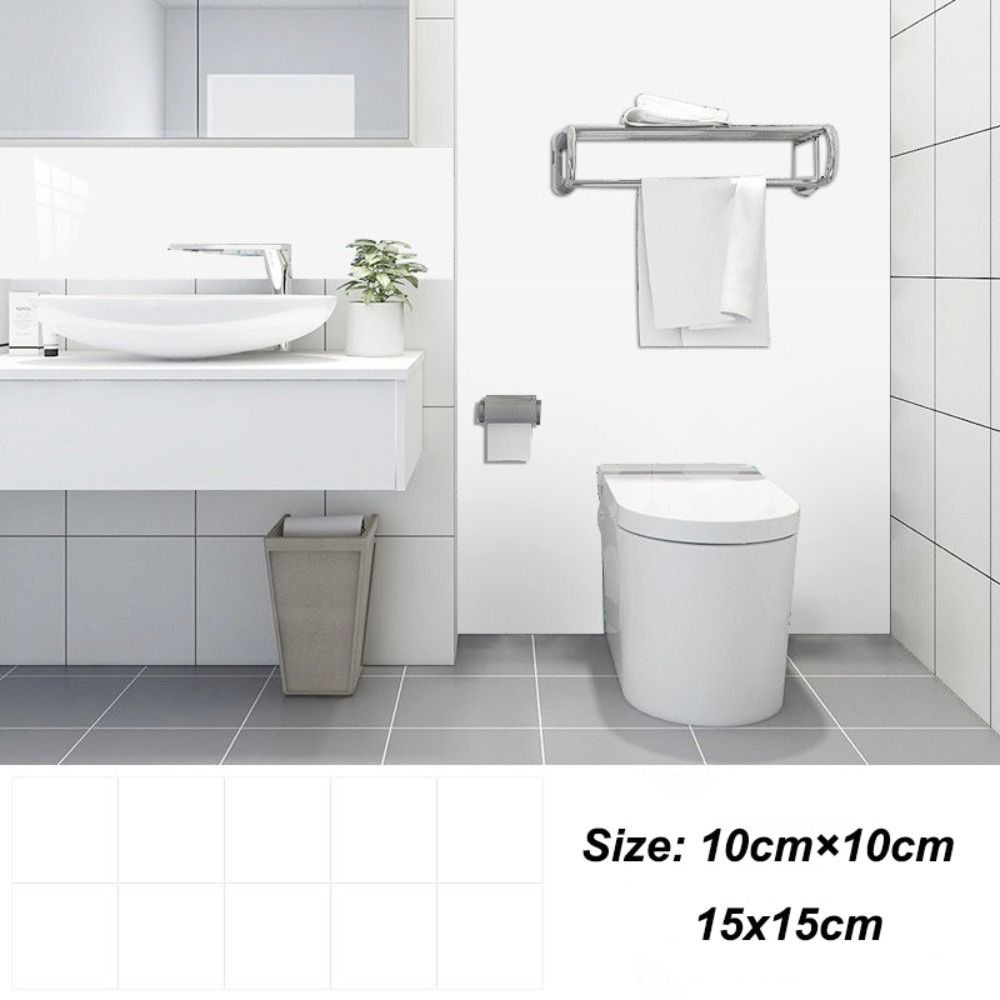 White Wall Stickers Waterproof Oil Proof Sticker New Home Stickers  Bathroom Kitchen