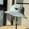 Simple Washed Denim Outdoor Hiking Hat Women's Camping Big Head Circumference Bucket Hat Western Denim Hat