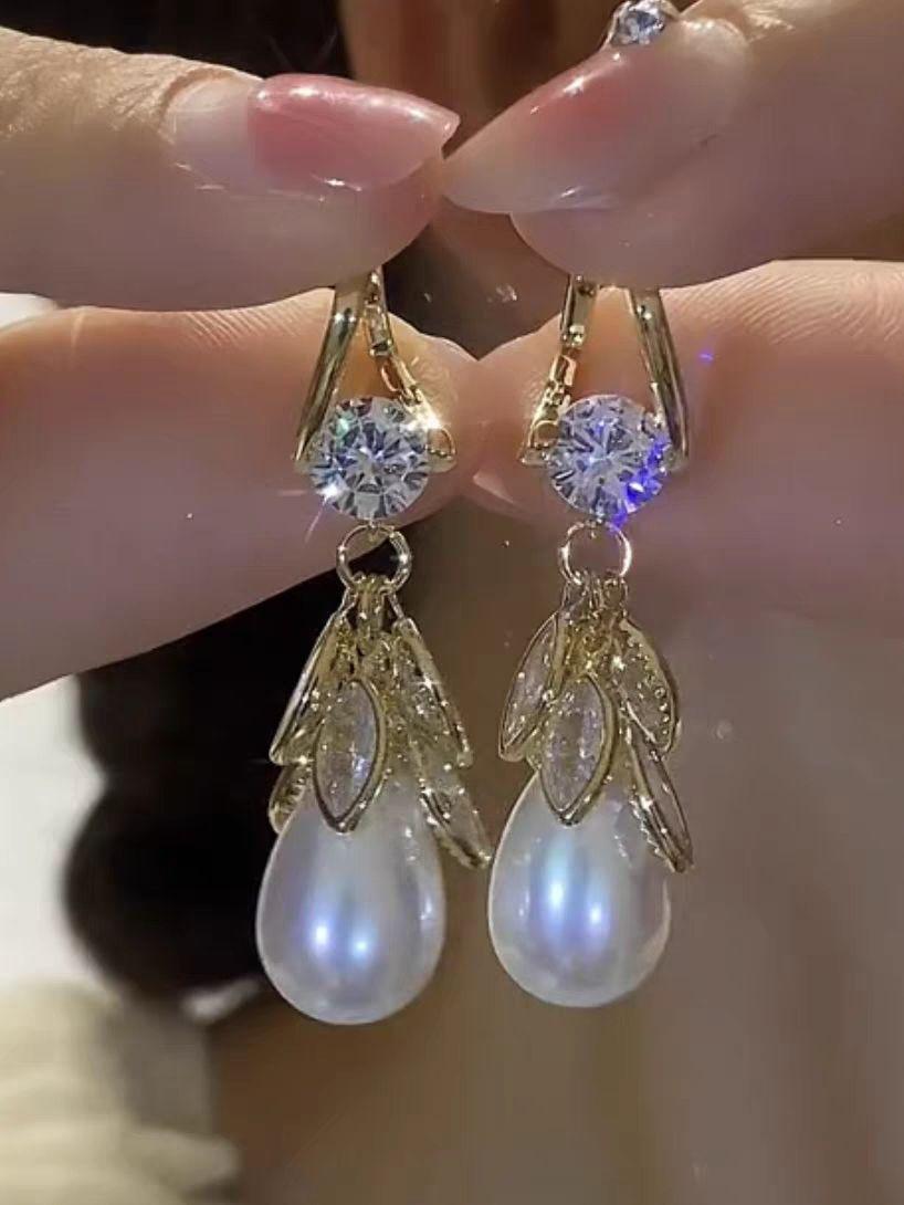 Korean Elegant Pearl Stud Earrings - 2023 Trendy Silver Needle Celebrity Style