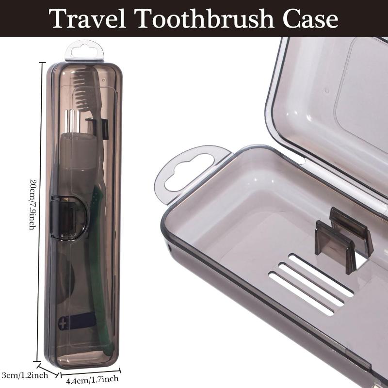 Latest Toothbrush Box Transparent Organizer Case Travel Portable Toothbrush Holder Plastic Toothpaste Box Storage Container