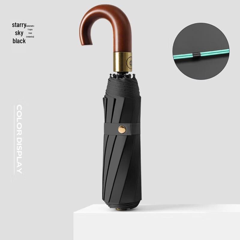 Maydu Automatic UV-Protection Dual-Use Windproof Umbrella