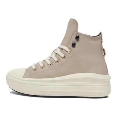 Chuck Taylor Move Comfortable Versatile Non-Slip Durable High-Top Skate Shoes Women Sneaker Beige A07942C